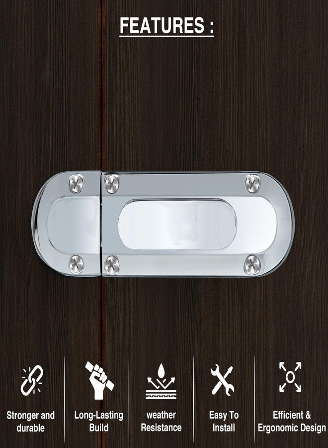 Ruboxa Door Latch Lock/Baby Latch for Bathroom/Door Latches for Home/Bedroom/Office/Door Chitkani - Pack of 1 (SH-88, Chrome) - Image 2